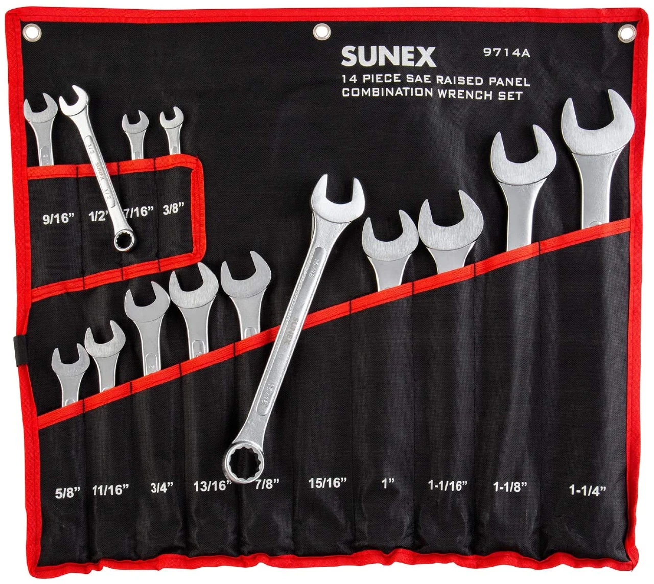 Sunex 14 Piece SAE Combination Wrench Set (9714A)