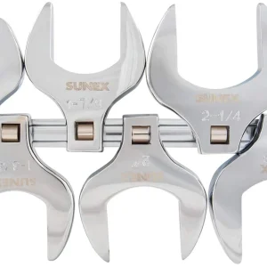 Sunex 6 Piece 1/2" Dr. Jumbo Crowfoot Wrench Set (9722A)