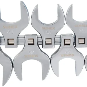 Sunex 7 Piece 1/2" Dr. Metric Jumbo Crowfoot Wrench Set (9740A)
