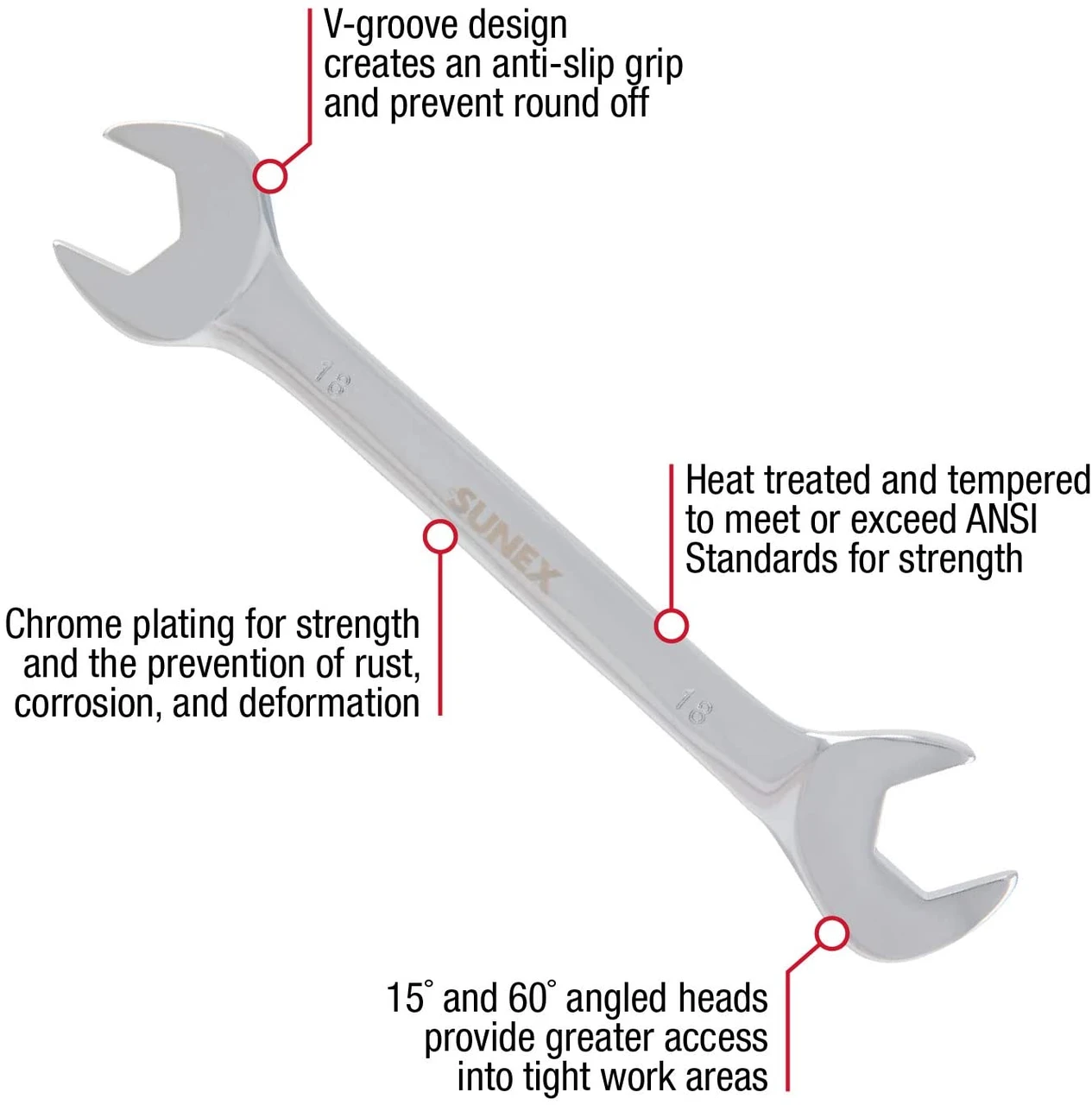 Sunex Tools 14-Piece Metric Angle Head Wrench Set (9914MA) — product image 2
