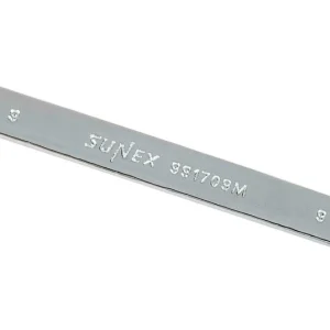 Sunex V-Groove Combination Wrench, 9mm, 12 Point, Chrome (991709MA)