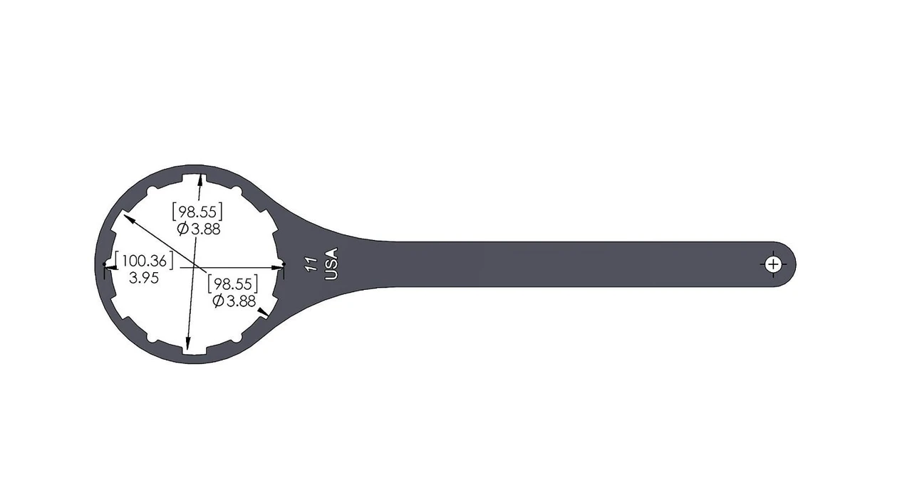 Superb Wrench SPBW-11 Heavy Duty Metal Water Filter Wrench (3.69" Inside Diameter (SPBW11)