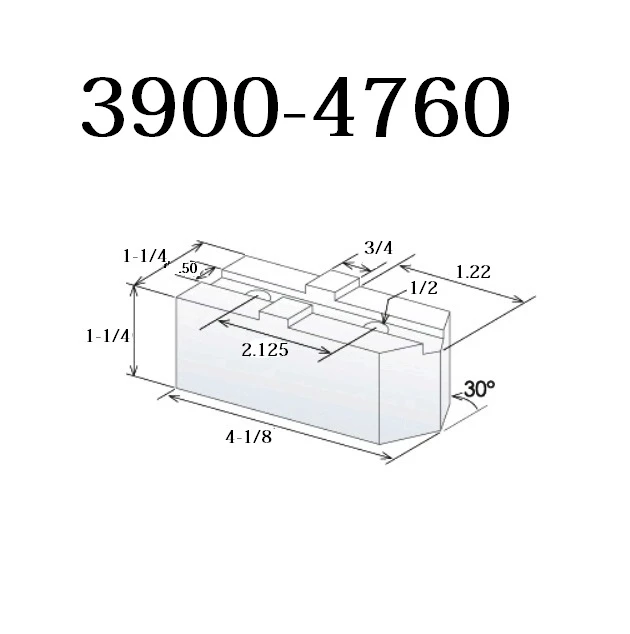 TAIKI 10" 3 Piece Tongue & Groove Steel Soft Jaw Set (3900-4760) — product image 2
