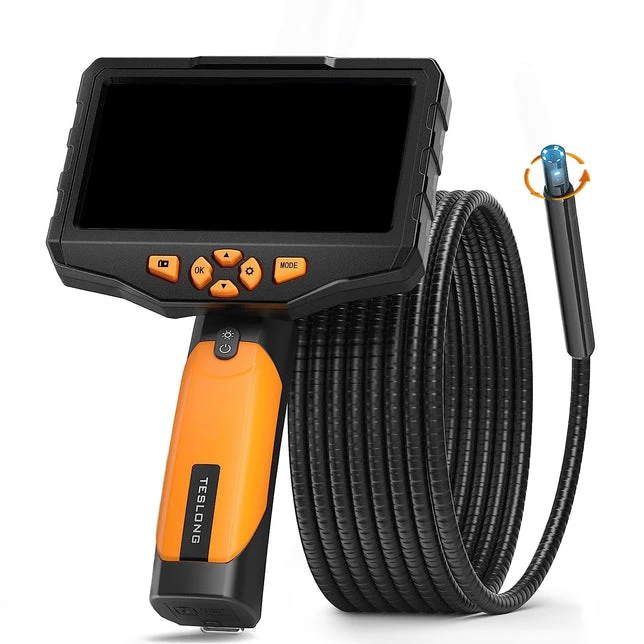 Teslong NTS300D8RL1 inspection camera with rotating probe and coiled cable