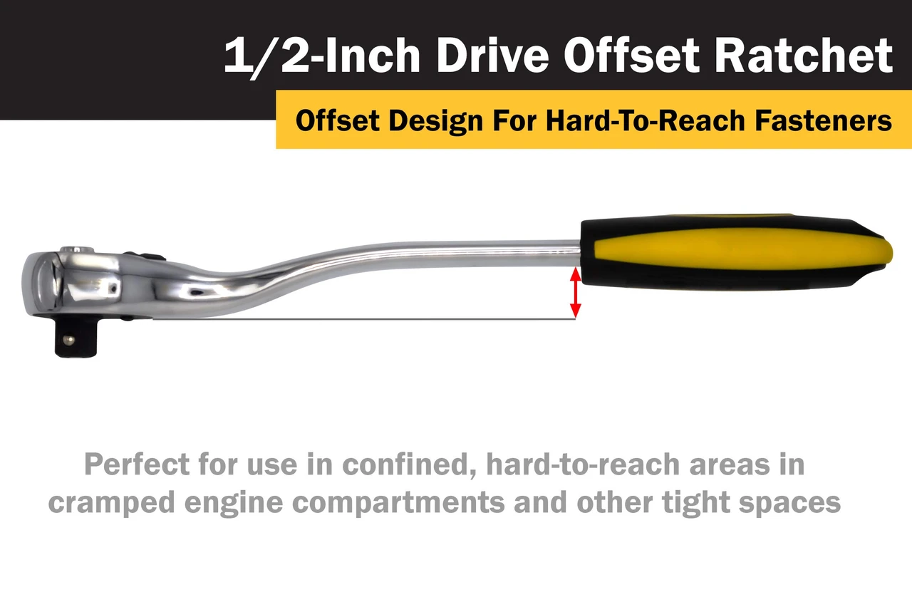 Titan Tools 1/2" Drive Quick-Release Offset Ratchet (12044) — product image 3