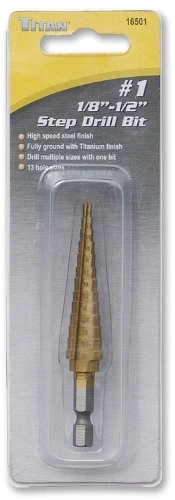 Titan Tools 1/8" to 1/2" #1 Step Drill Bit (16501) — product image 2