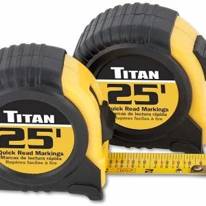 Titan Tools Quick-Read Tape Measure 25' 2-Pack (10901)