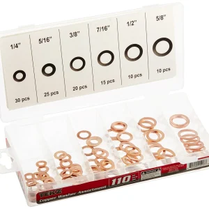 Titan Tools 110pc Copper Washer Assortment (45217)
