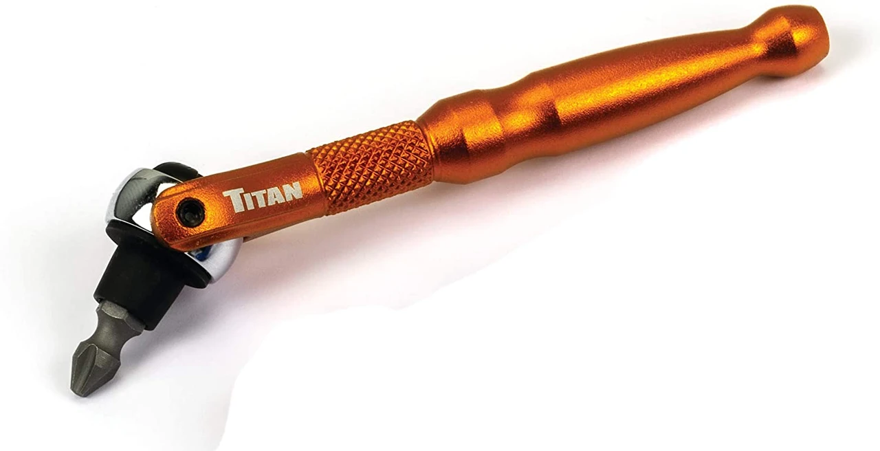 Titan Tools Aluminum Swivel Head Micro Bit Driver 1/4" Orange (11323)