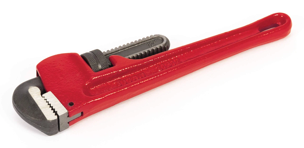 Titan Tools 12" Heavy-Duty Straight Pipe Wrench (21312)
