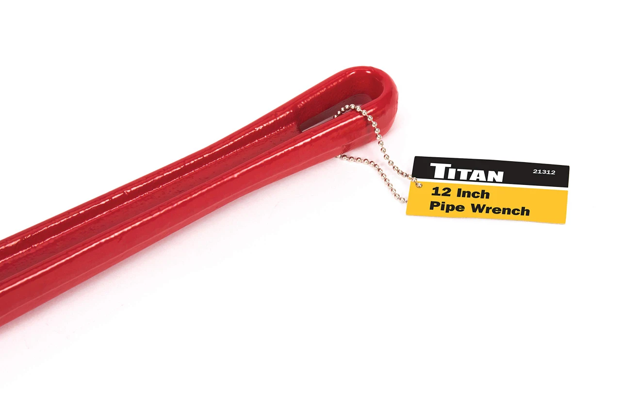 Titan Tools 12" Heavy-Duty Straight Pipe Wrench (21312) — product image 3