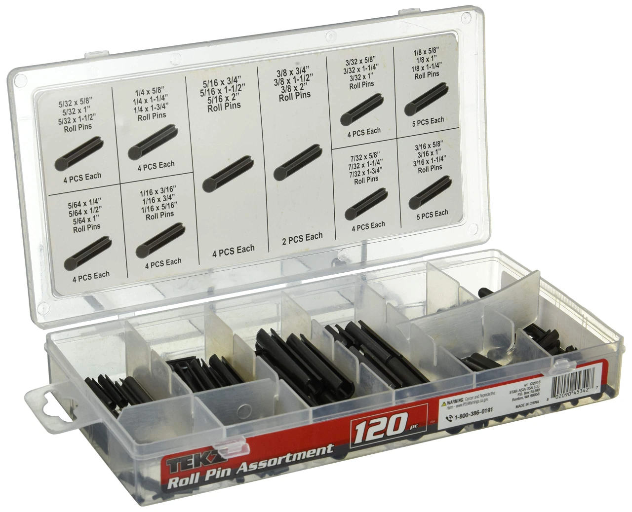 Titan Tools 120pc Roll Pin Assortment (45342)