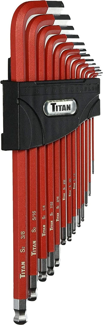 Titan Tools Ball End Hex Key Wrench Set SAE 13-Piece (12713)