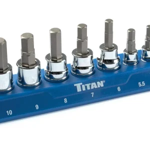 Titan Tools 13pc Metric HEX Bit Socket Set (85531)