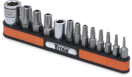Titan Tools 13pc Tamper Resistant 5-Lobe Star Bit Socket Set (16137)