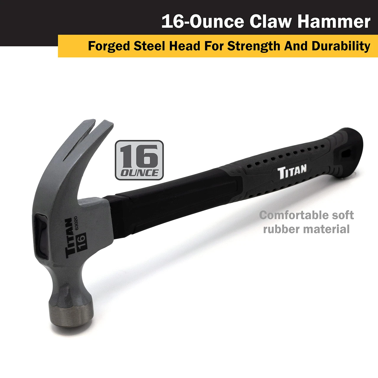Titan Tools 16 oz. Claw Hammer (63020) — product image 2