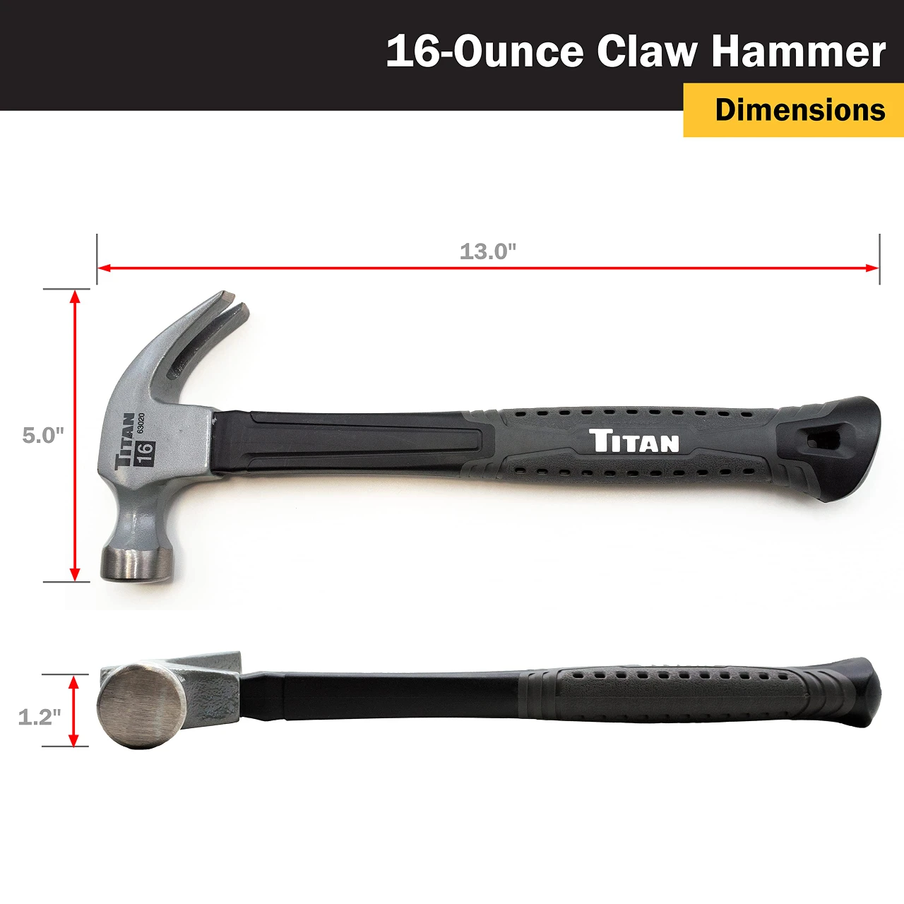 Titan Tools 16 oz. Claw Hammer (63020) — product image 3