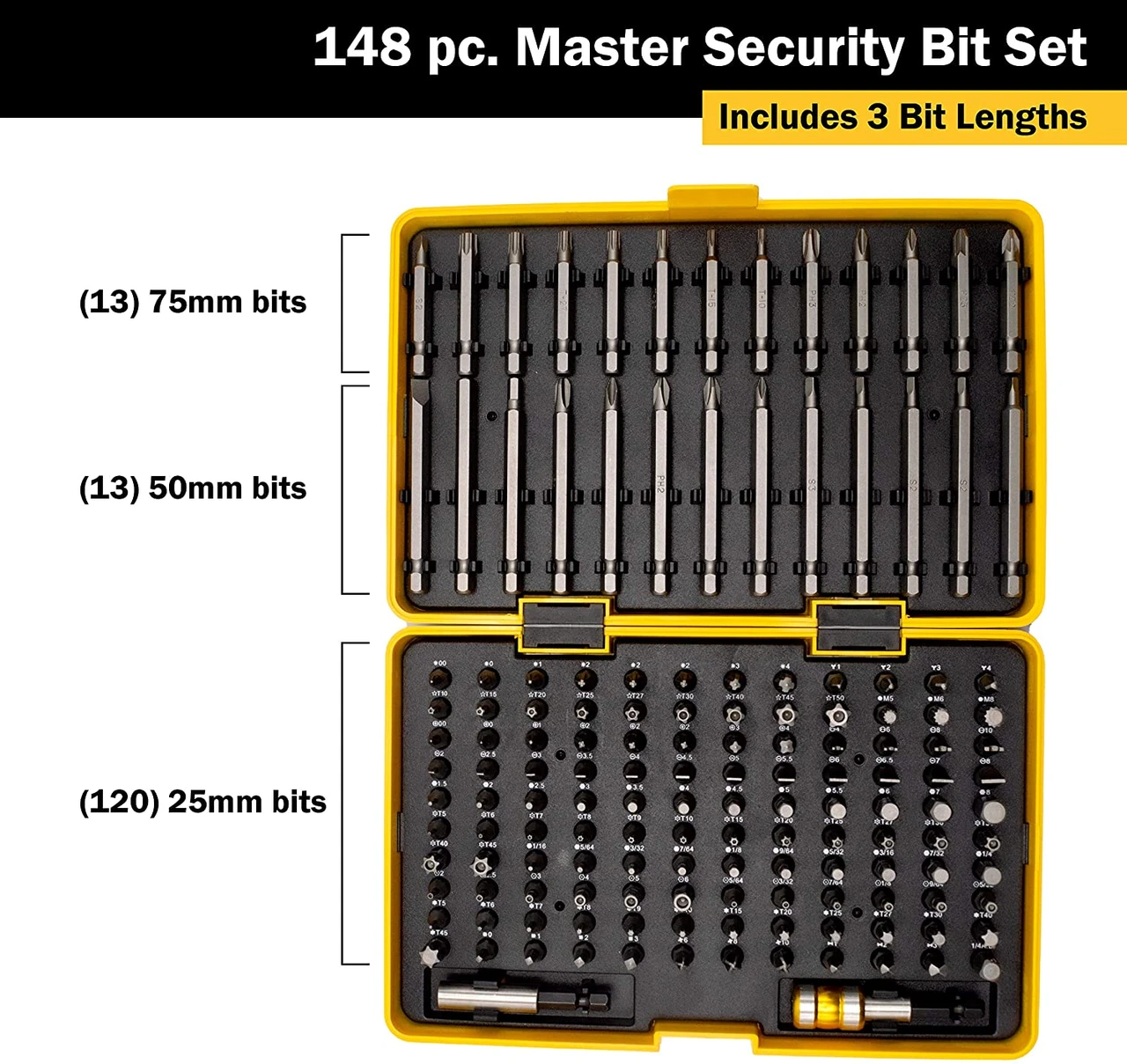 Titan Tools Master Security Bit Set 148-Piece (16148) — product image 3