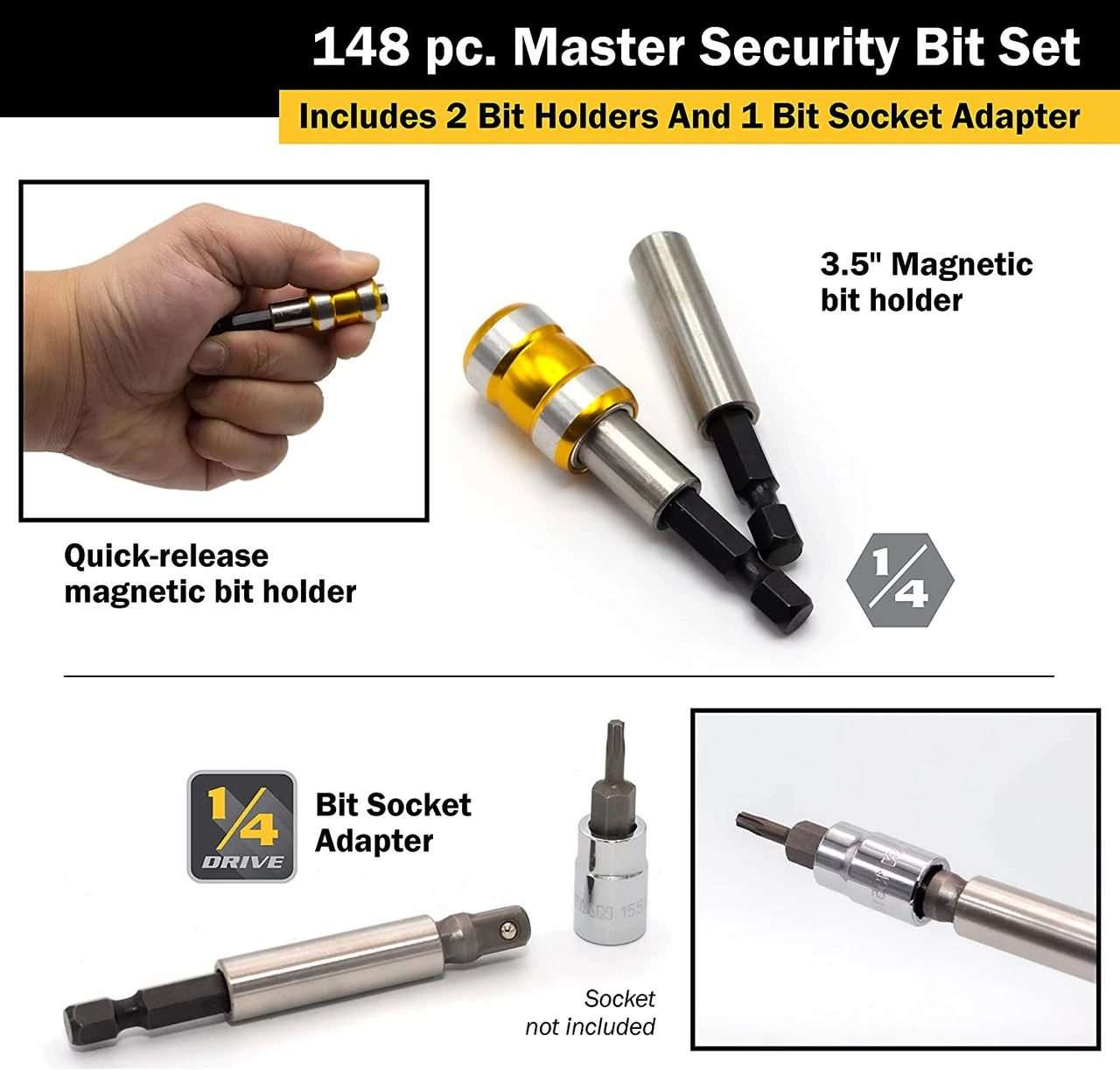 Titan Tools Master Security Bit Set 148-Piece (16148) — product image 5