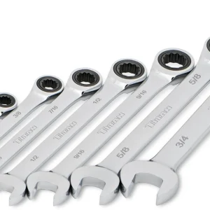 Titan Tools Ratcheting SAE Combination Wrench Set 7-Piece (17350)