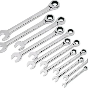 Titan Tools Metric Ratcheting Combination Wrenches 12-Piece (17355)