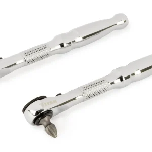 Titan Tools 2pc 1/4" Drive Micro Ratchet & Bit Driver Set (11335)