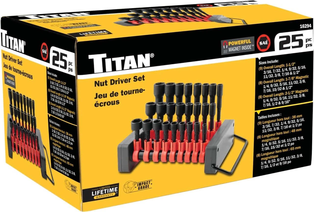 Titan Tools 25-Piece SAE Nut Driver Set (16294) — product image 2