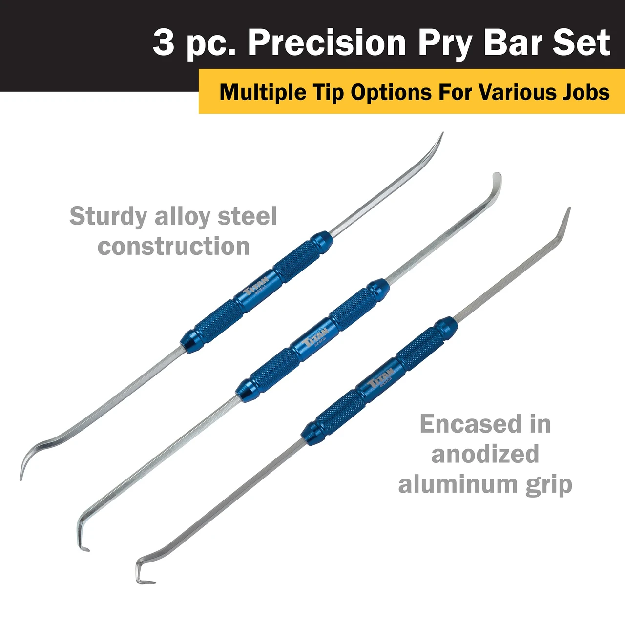 Titan Tools 3pc Precision Pry Bar Set (85504) — product image 2