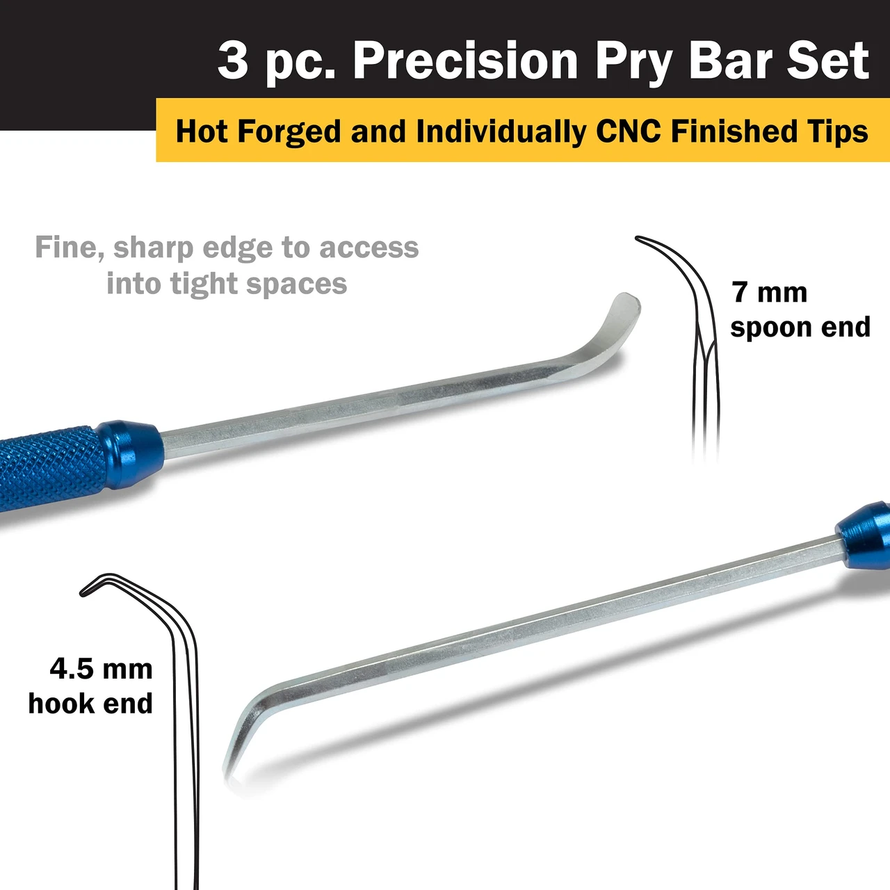 Titan Tools 3pc Precision Pry Bar Set (85504) — product image 4