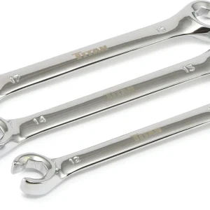 Titan Tools 3pc SAE Full Polish Flare Nut Wrench Set (17388)