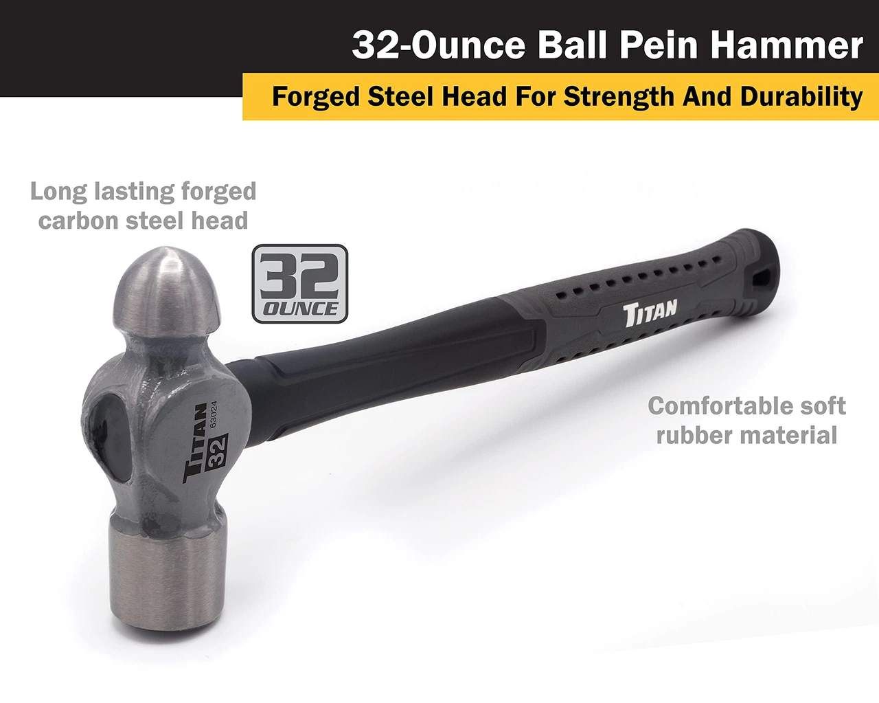 Titan Tools 32 oz. Ball Pein Hammer (63024) — product image 2