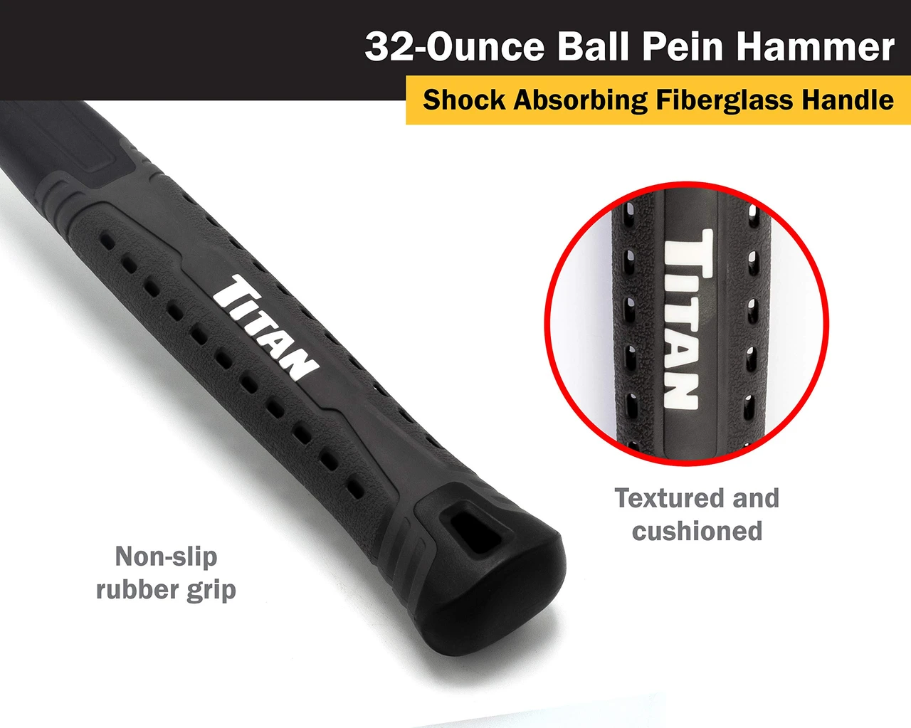 Titan Tools 32 oz. Ball Pein Hammer (63024) — product image 5