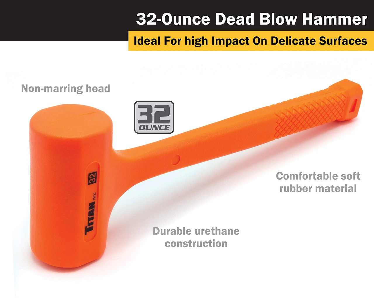 Titan Tools 32 oz. Dead Blow Hammer (63032) — product image 2