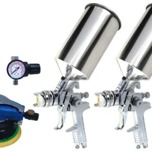 Titan Tools 4pc HVLP Dual Setup Spray Gun Kit (19223)