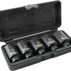 Titan Tools SAE Deep Impact Socket Set 1/2" Drive 5-Piece (42806)