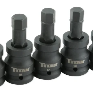 Titan Tools 5pc 3/4" Drive Impact Jumbo Hex Bit Socket Set (44505)