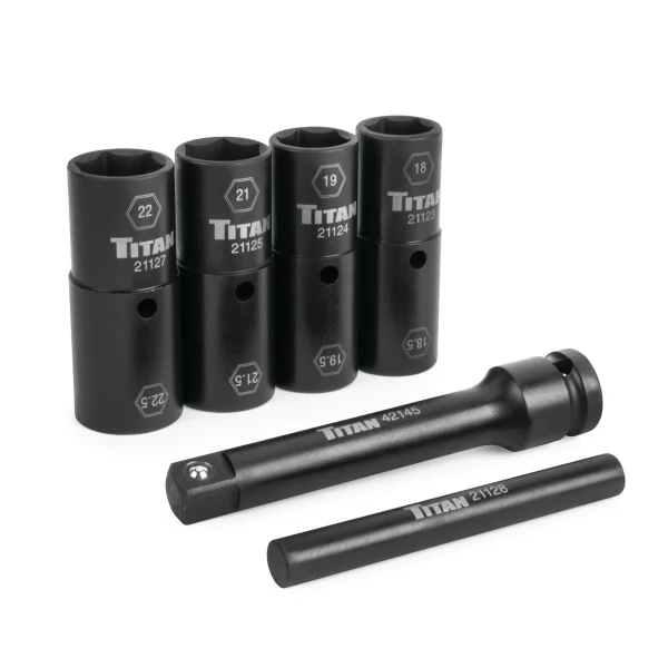 Titan Tools 6pc 1/2" Drive Half-Size Flip Socket Set (21126)