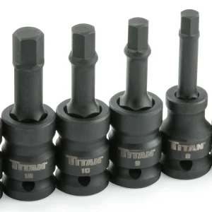 Titan Tools 6pc 1/2" Drive Metric Impact Hex Bit Socket Set (42906)