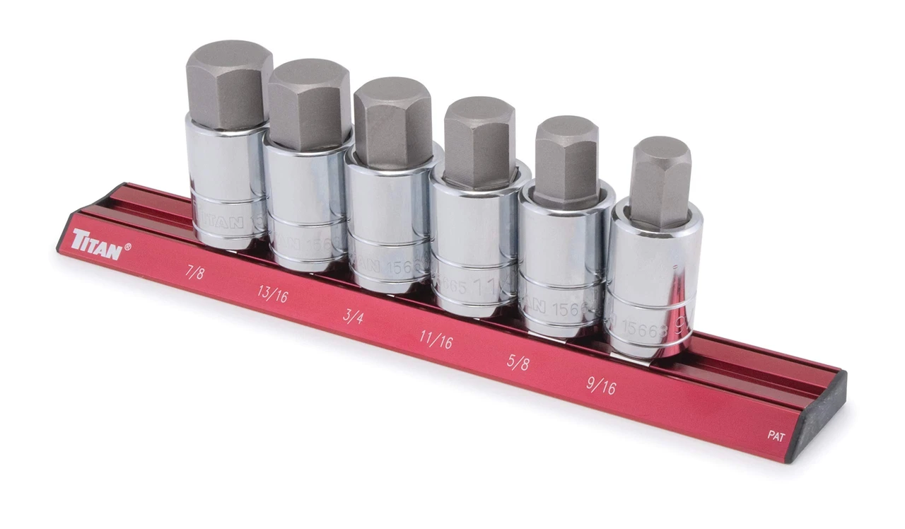 Titan Tools 6pc SAE Large Hex Bit Socket Set (16130)