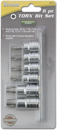Titan Tools 6pc Star Bit Socket Set (16116) — product image 2