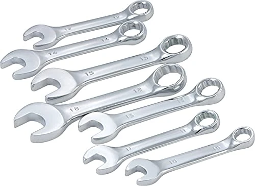 Titan Tools 7pc 12 pt. Metric Stubby Combination Wrench Set (17374) — product image 2
