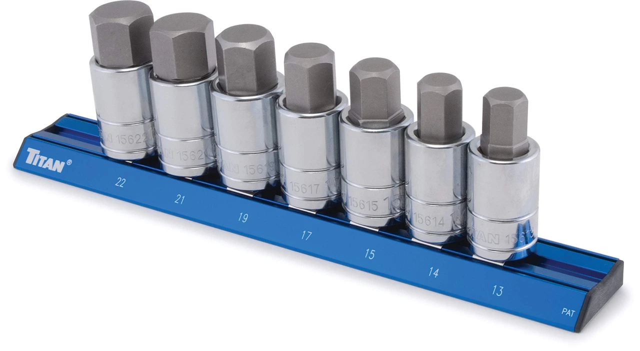 Titan Tools 7pc Metric Large Hex Bit Socket Set (16131)