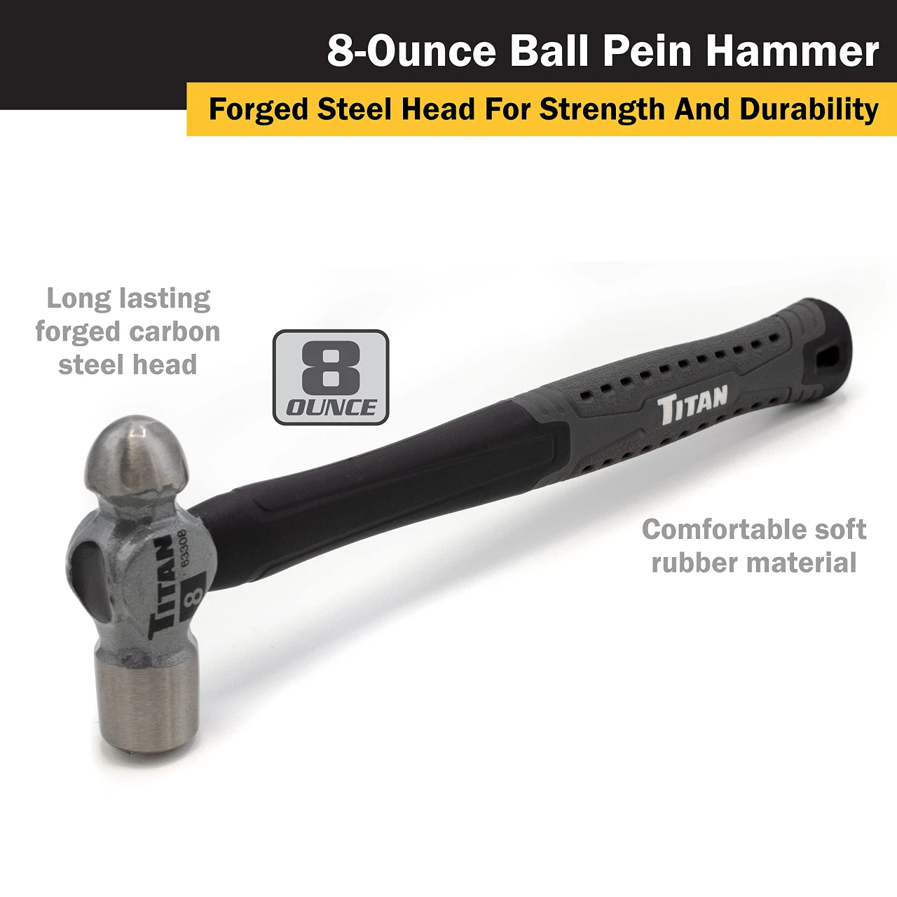 Titan Tools 8 oz. Ball Pein Hammer (63308) — product image 2