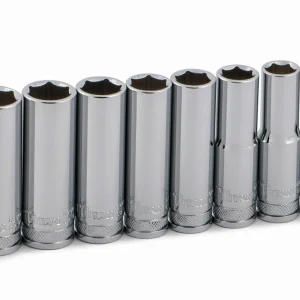 Titan Tools 8pc 1/2" Drive 6 pt. Metric Deep Socket Set (62400)