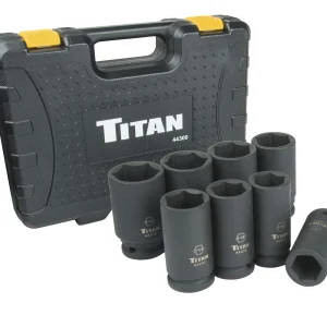 Titan Tools SAE Deep Impact Socket Set 8-Piece 3/4" Drive (44300)