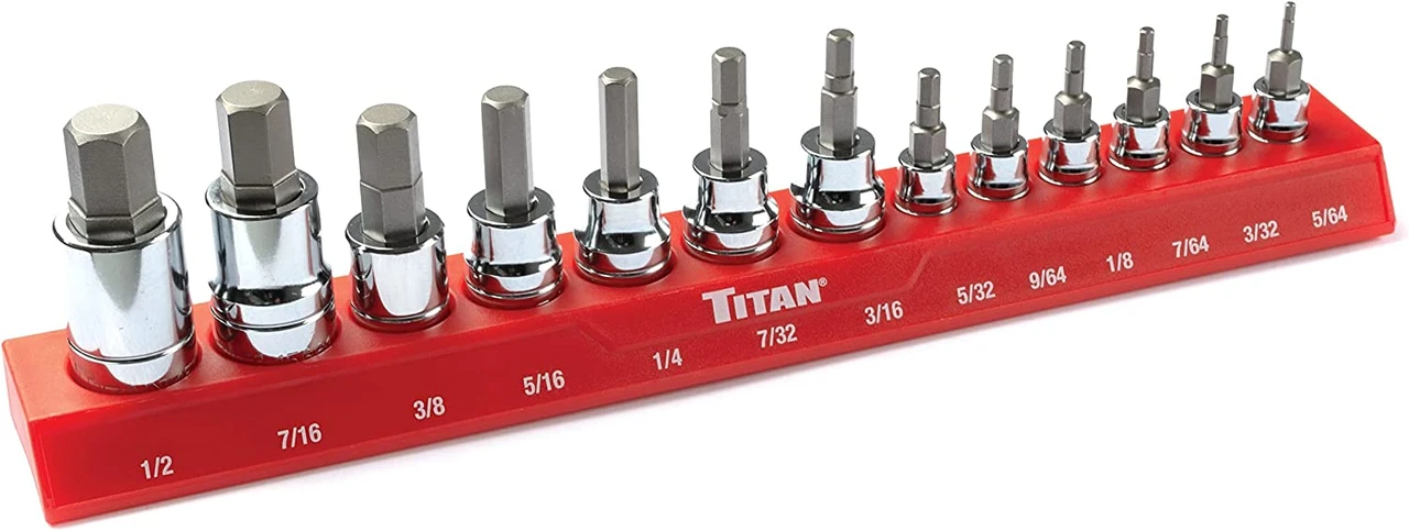 Titan Tools SAE HEX Bit Socket Set 13-Piece (85530) — product image 2