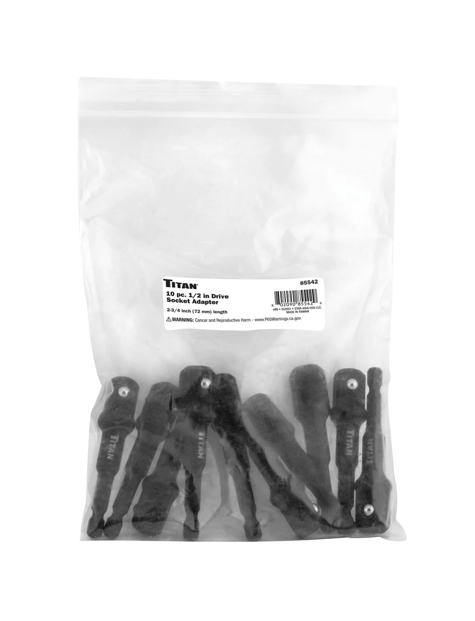 Titan Tools Socket Adapter 1/2" Drive 2.5" 10-Pack (85542) — product image 2