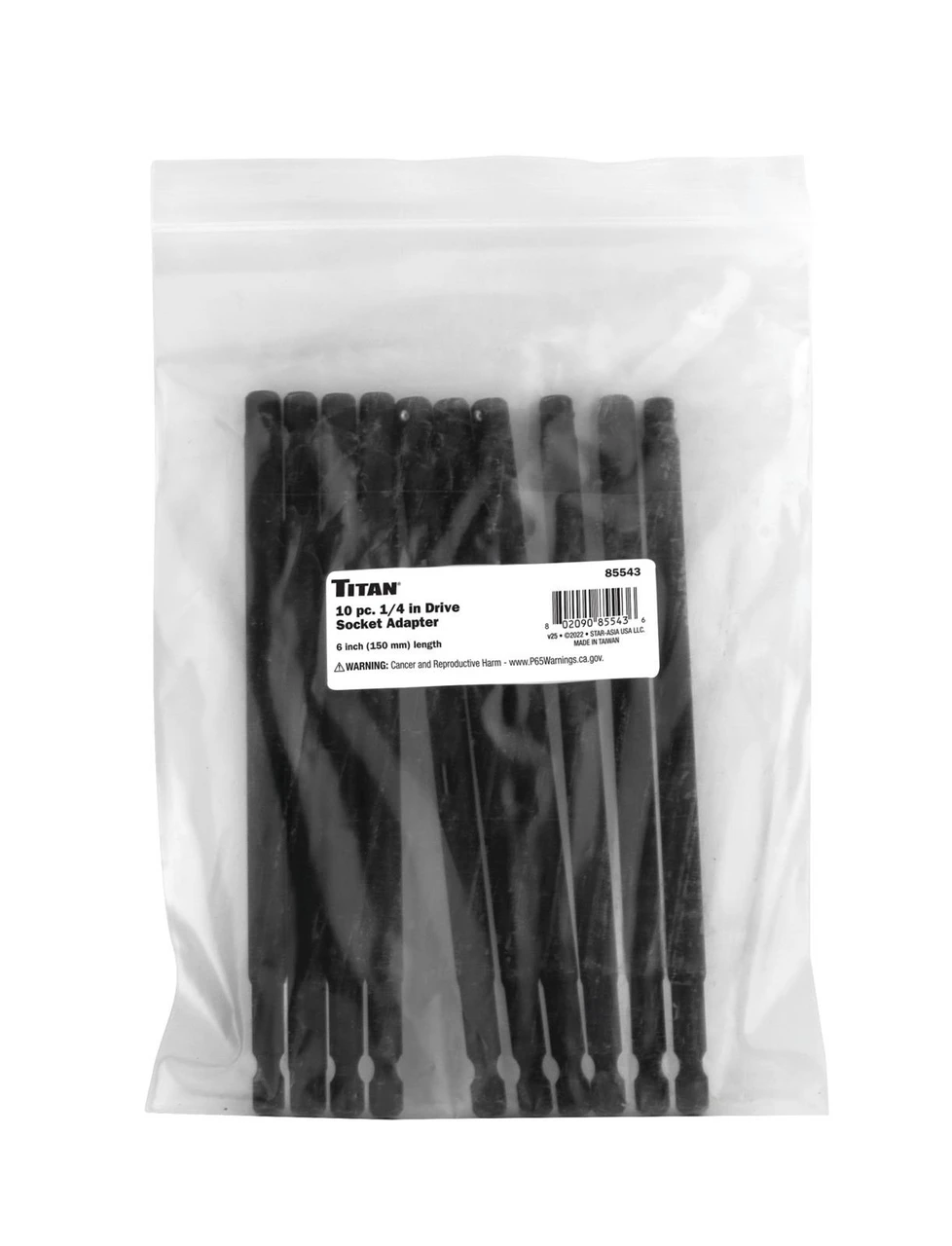Titan Tools Socket Adapter 1/4" Drive 6" 10-Pack (85543) — product image 2