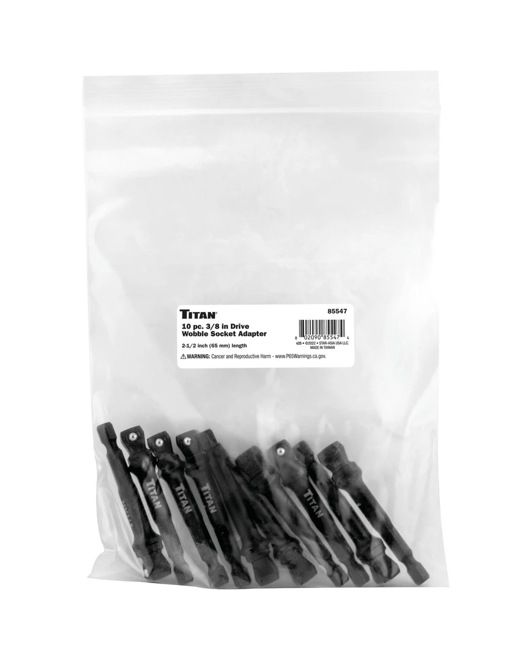 Titan Tools Socket Adapter WBL 3/8" Drive 2.5" 10-Pack (85547) — product image 2