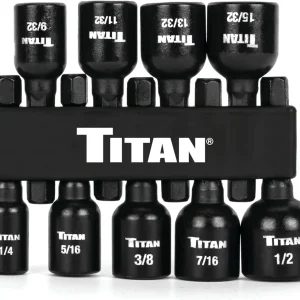 Titan Tools 9-Piece SAE Magnetic Nut Driver Set (16298)